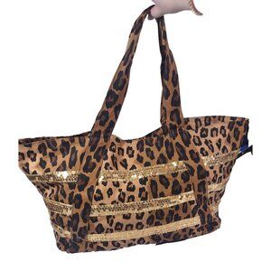 Y2K Bongo Large Tote Shoulder Weekender Beach Bag Sequined Trashy Mcbling Scene